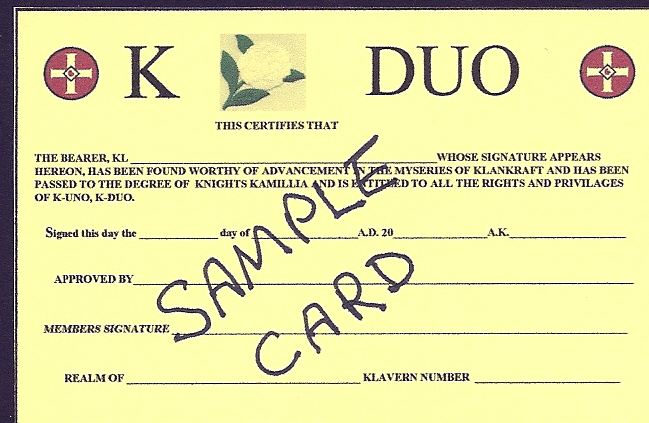 K-Duo card